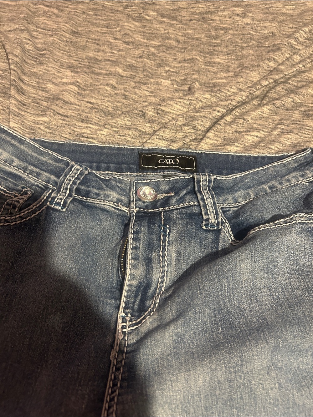 Cato Faded Blue Denim Bermuda shorts